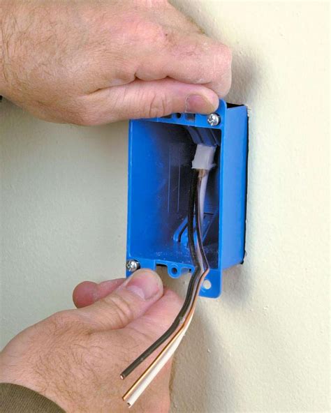 add electric box to wall|electrical box for existing drywall.